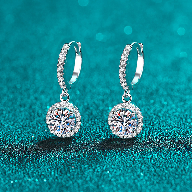 S925 Silver Moissanite Earrings