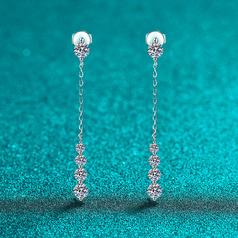 S925 Silver Moissanite Earrings