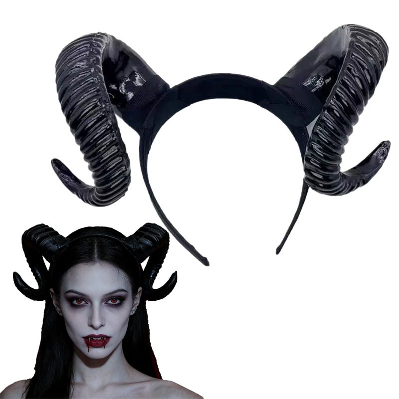Halloween Devil Horns Headband Cosplay Party Prop