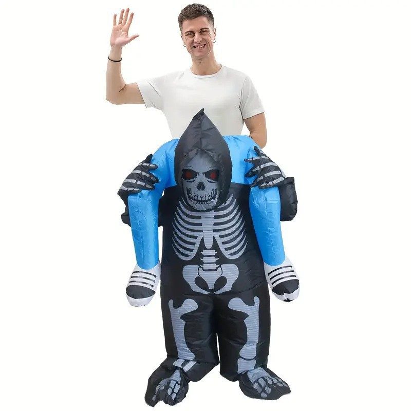 Costume Gonflable Halloween Squelette Motard