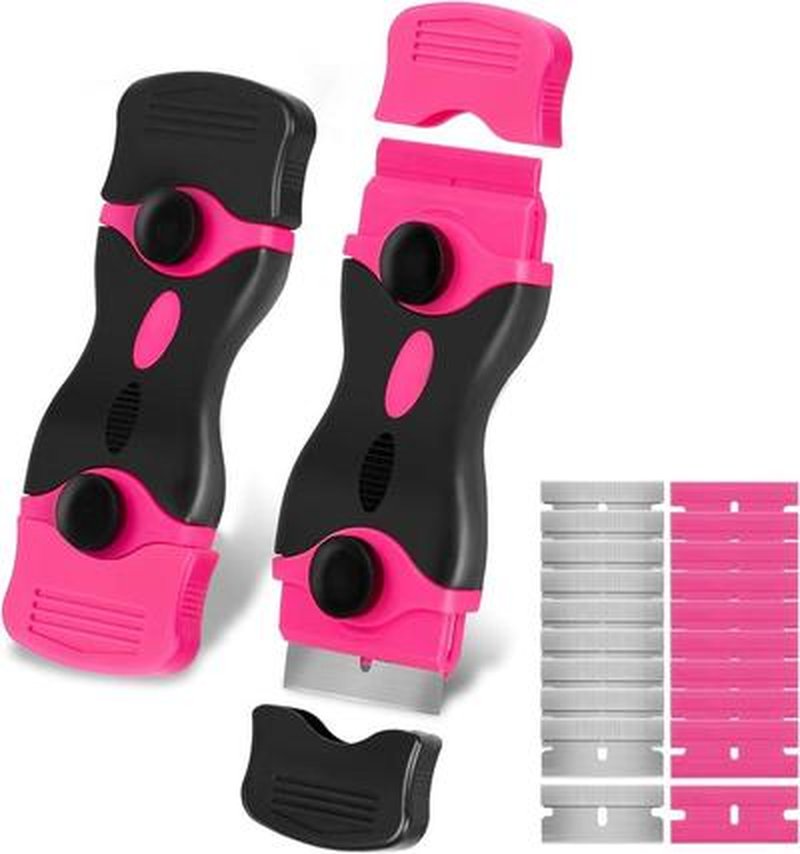 Pink Razor Blade Scraper Tool, Cleaning Razor Scraper
