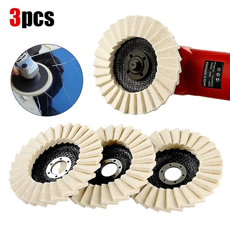 Wool Polishing Wheels Set for Angle Grinders High Gloss