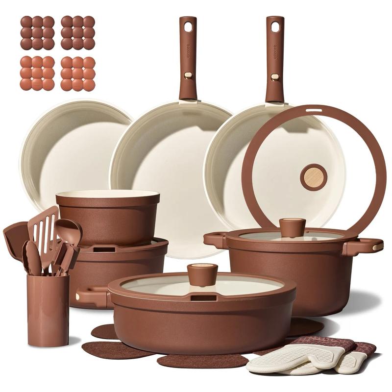 Cookware Set Ceramic Nonstick Cookware Set with Detachable