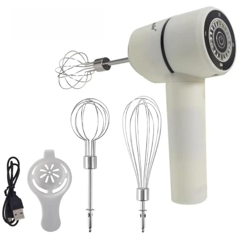 Electric Manual Egg Beater Handheld Mixing Device USB Rechargeable