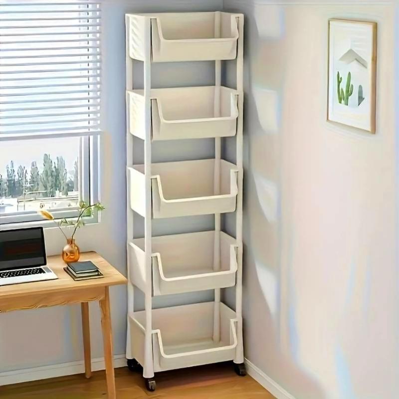 Multifunctional Multi-Layer Plastic Storage Cart