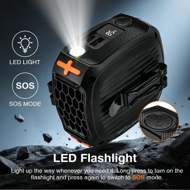 Charging Style LEDWaist Clip Fan