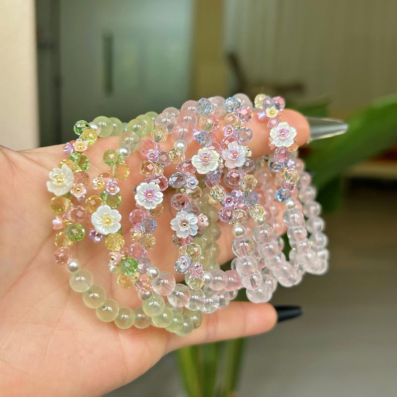 NaturalCristalAccesorioCon CuentasPulsera
