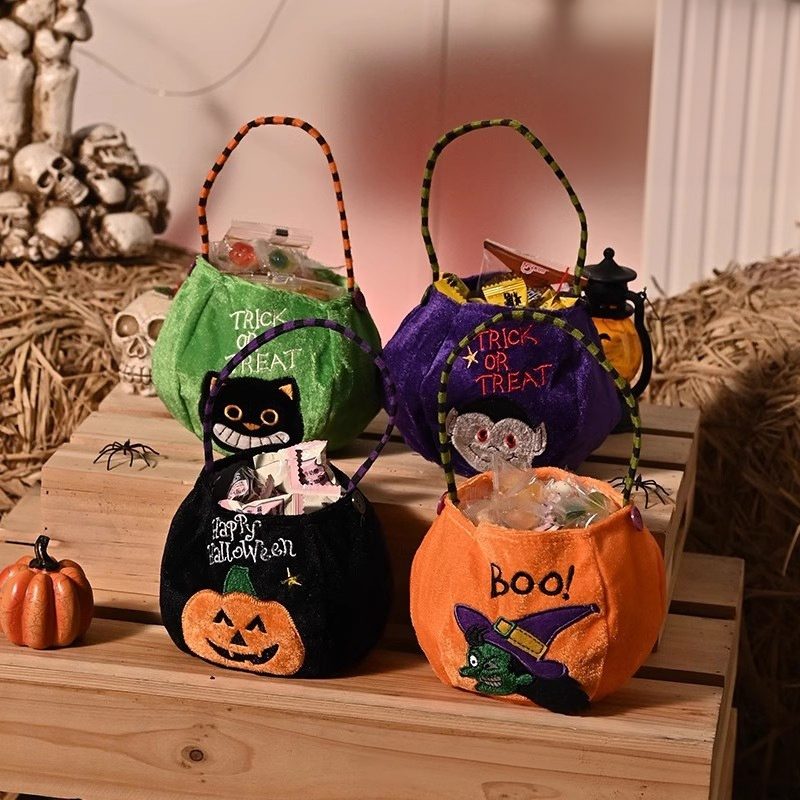 Halloween Pumpkin Candy Bag Trick or Treat Tote