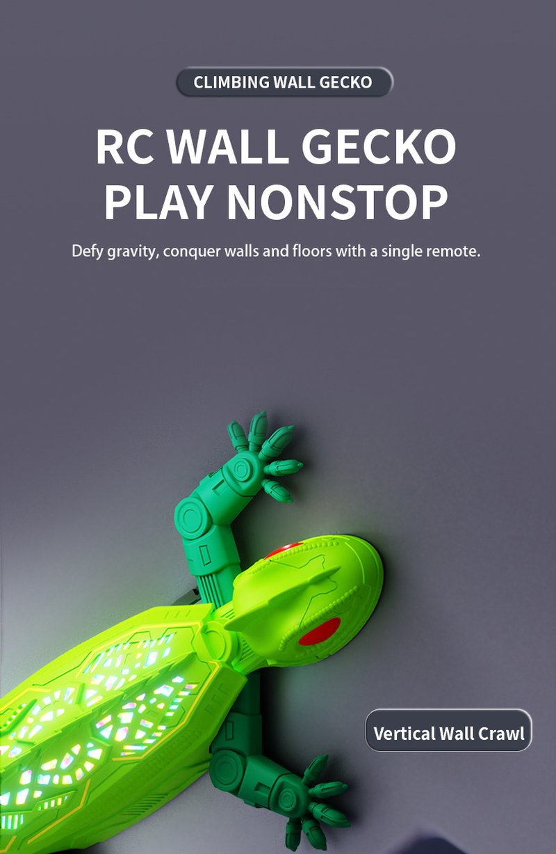 Remote Control Wall Climbing Gecko
